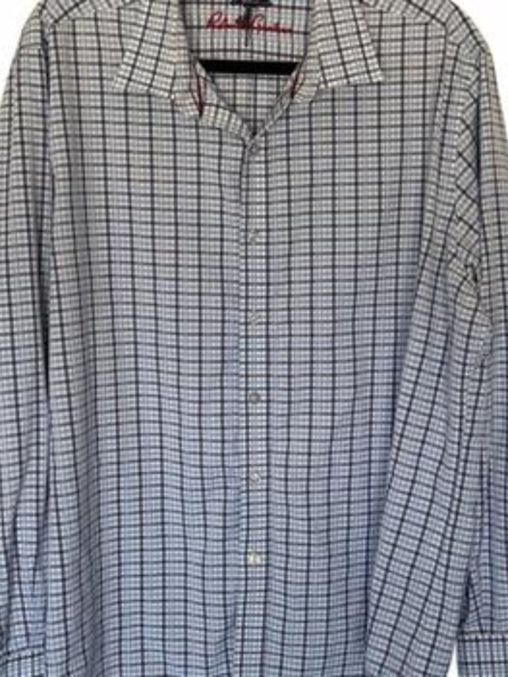 Robert Graham Men’s XL Classic Fit Blue Plaid Long Sleeve Button Down Shirt